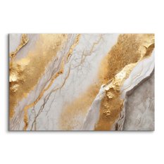 Obraz Do Sypialni Złoty Marmur Abstrakcja Styl Glamour Efekt 3D 120x80cm - Miniaturka zdjęcia nr 2