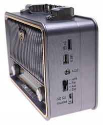 Radio przenośne 25 x 17,5 x 10 cm RETRO z funkcją bluetooth   akumulator USB  - Miniaturka zdjęcia nr 5