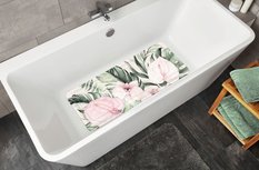Mata bezpieczeństwa do wanny Garden 36x92 cm Kleine Wolke beżowy kwiaty - Miniaturka zdjęcia nr 2