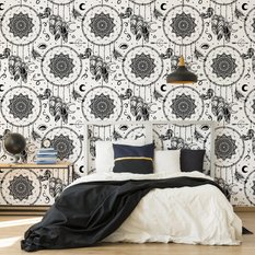Tapeta W Rolce Łapacz Snów Styl BOHO Pióra Ozdoba  - Miniaturka zdjęcia nr 6