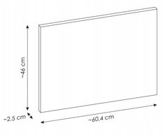 Blat do szafki umywalkowej 60 cm oak 2,5 cm do łazienki  - Miniaturka zdjęcia nr 7