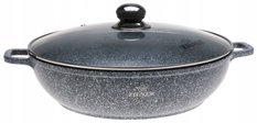 Garnek 32 cm 5,5 l niski marmurowy wok indukcja do kuchni - Miniaturka zdjęcia nr 1