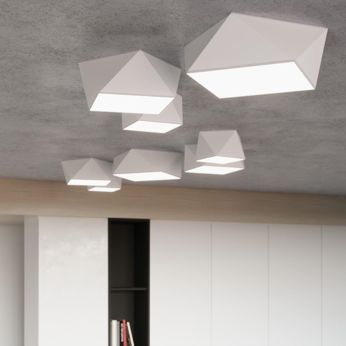 Plafon HEXA 35 biały 15x35x35cm nowoczesna lampa E27 do salonu nr. 8