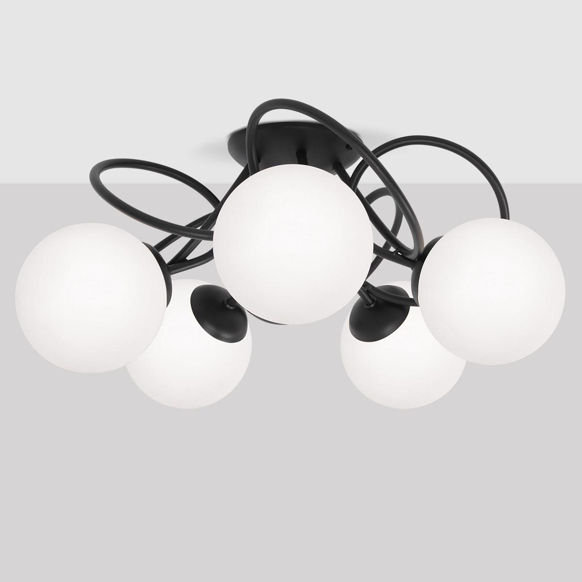 Lampa sufitowa K-5351 NELA 55x25x55 cm do salonu lub pokoju czarny/biały