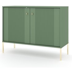 Komoda Iseo 104 cm do sypialni salonu smoke green złoty zielony - Miniaturka zdjęcia nr 3