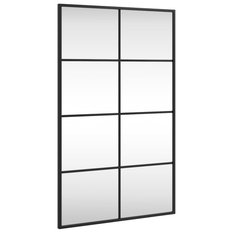 Lustro 50x80 cm do sypialni łazienki ścienne prostokątne żelazo czarne - Miniaturka zdjęcia nr 1