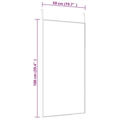 Lustro 50x100 cm do sypialni łazienki na drzwi szkło i aluminium złote - Miniaturka zdjęcia nr 4