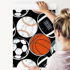Tapeta dla Chłopca SPORT Kolorowe Piłki Koszykówka  - Miniaturka zdjęcia nr 5