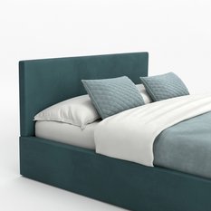 Łóżko tapicerowane do sypialni 180x200x88 podwójne z pojemnikiem basic turkusowe - Miniaturka zdjęcia nr 12