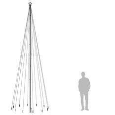 Choinka sztuczna 500 cm z kołkiem gruntowym 732 niebieskie LED świąteczna do ogrodu - Miniaturka zdjęcia nr 9