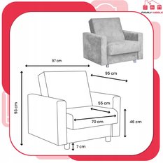 Fotel rozkładany do spania Alicja Family Meble - Miniaturka zdjęcia nr 8