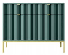 Komoda KSZ 104x83x39 cm nova zielona czarne nóżki, złote uchwyty do salonu  - Miniaturka zdjęcia nr 7