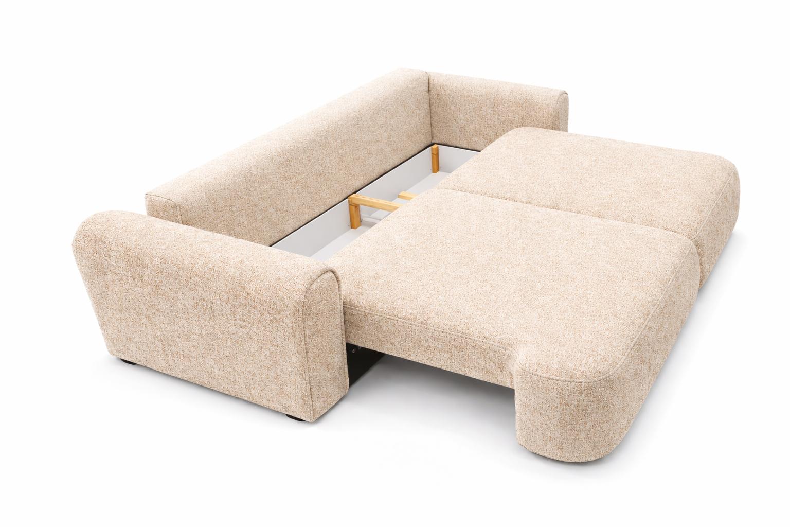 Kanapa z funkcją spania ITALY 250x100x82 cm FLOW 03 trzyosobowa sofa rozkładana beżowa nr. 8