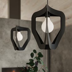 Lampa wisząca TRES czarna 130x33x33cm nowoczesna E27 do salonu - Miniaturka zdjęcia nr 8