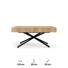 Stół 120x90x80 cm rozkładany Aurora X natural halifax oak do jadalni - Miniaturka zdjęcia nr 7