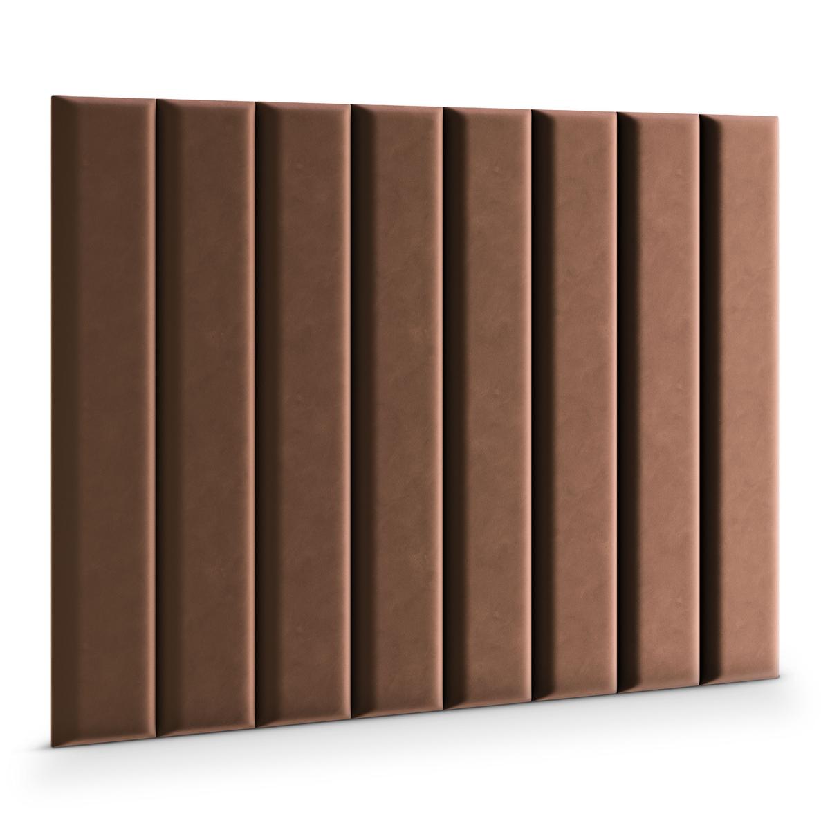  Panele tapicerowane 90x15 cm na ścianę magic velvet brązowy
