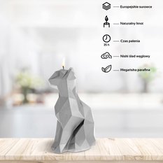 Świeca Cat Low-Poly Silver - Miniaturka zdjęcia nr 2