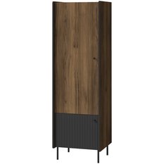 Szafa 59x55x190,7 cm  Prestigio  dwudrzwiowa orzech i czarny mat do sypialni i pokoju - Miniaturka zdjęcia nr 1