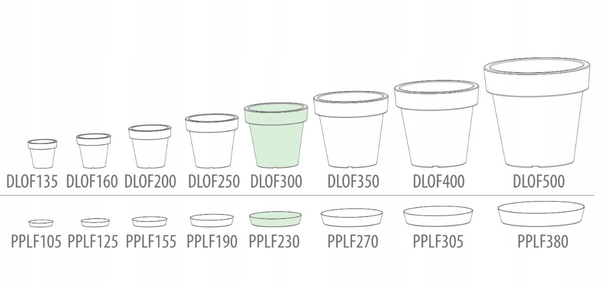 Donica okrągła Lofly DLOF300 + podstawka 11,5l nr. 2