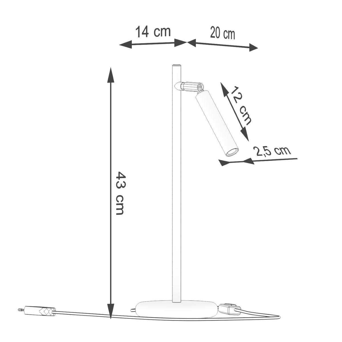 Lampa biurkowa PASTELO 43x20x14cm czarna nr. 7