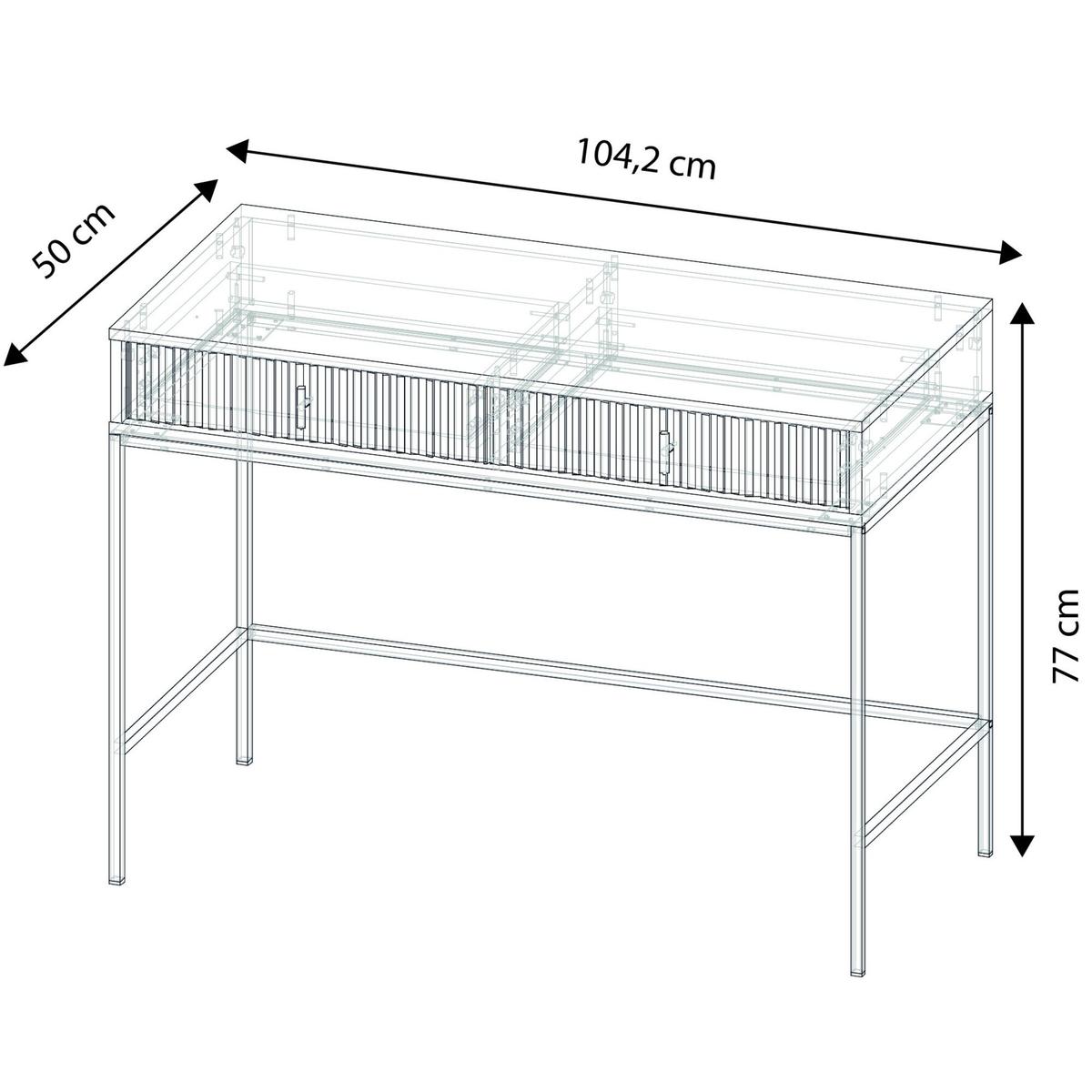 Toaletka Maggiore 104 cm do sypialni garderoby ciemna zieleń czarny nr. 7