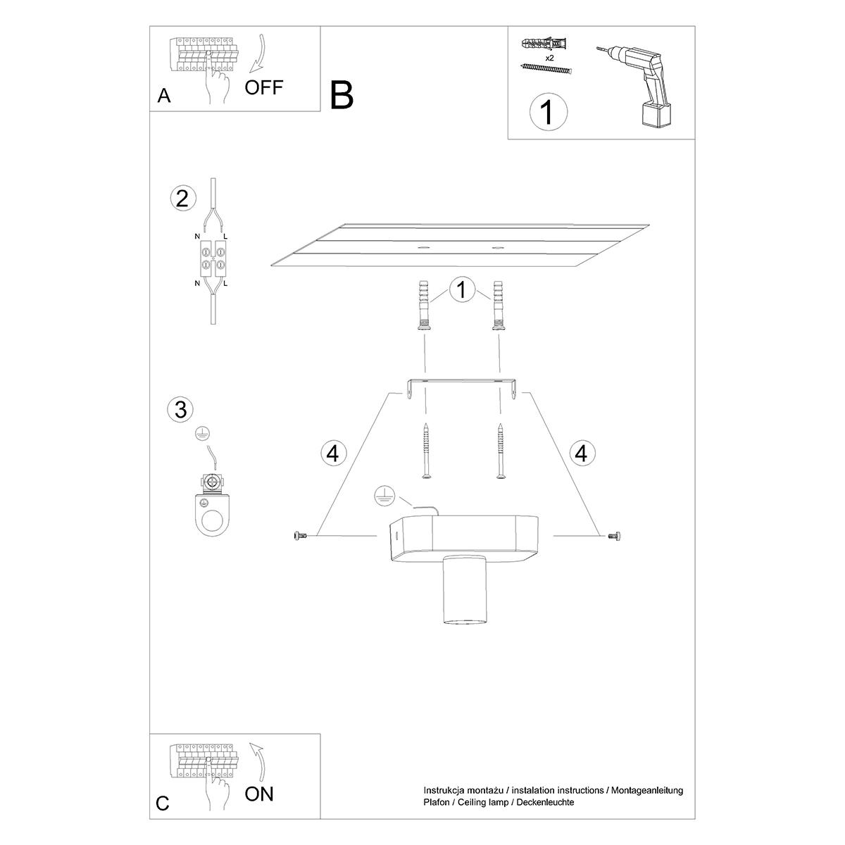 Plafon TAVO 1 10x13.5x13.5cm E27 nowoczesna lampa do salonu nr. 6