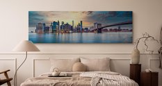 Obraz Panoramiczny Do Biura NOWY YORK Miasto Manhattan 145x45cm - Miniaturka zdjęcia nr 5