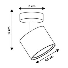 Lampa sufitowa punktowa LED Heckermann 8795313A Czarna 1x głowica - Miniaturka zdjęcia nr 8