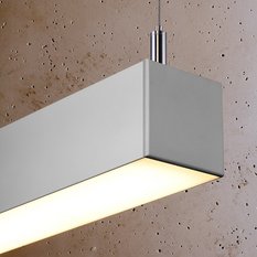 Lampa wisząca PINNE 200 szara 3000K 150x6x200cm nowoczesna LED do salonu - Miniaturka zdjęcia nr 5