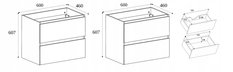 Szafka łazienkowa SIMPLE 120 cm bez blatu dąb ciemny - Miniaturka zdjęcia nr 15