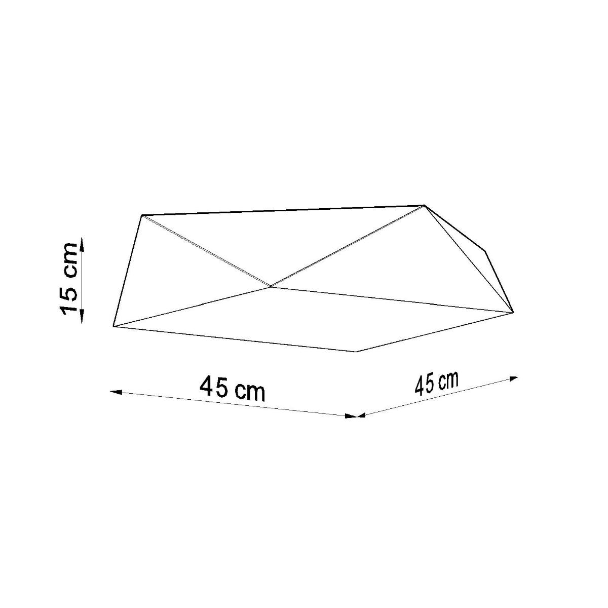 Plafon HEXA 45 biały 15x45x45cm E27 nowoczesna lampa do salonu nr. 4