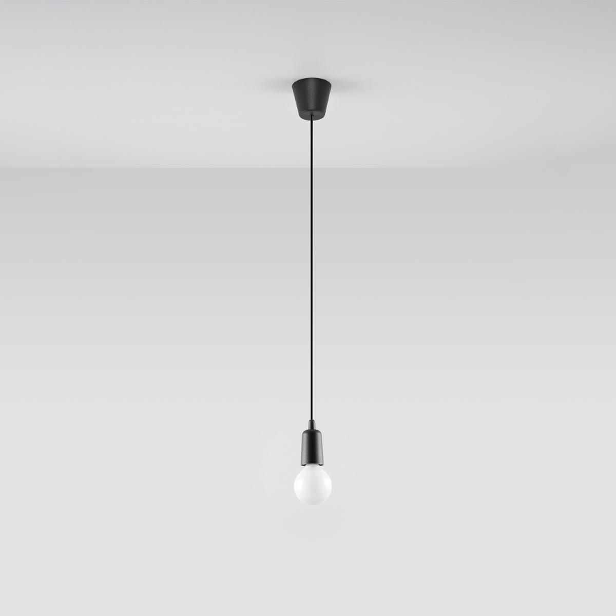 Lampa wisząca DIEGO 1 czarna 90x9x9cm nowoczesna E27 do salonu nr. 2