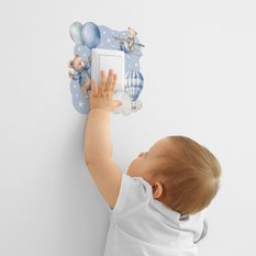 Naklejka Pod Włącznik Światła Misie Balony Gwiazdki 20x20 Chmurki Dla Dzieci - Miniaturka zdjęcia nr 5