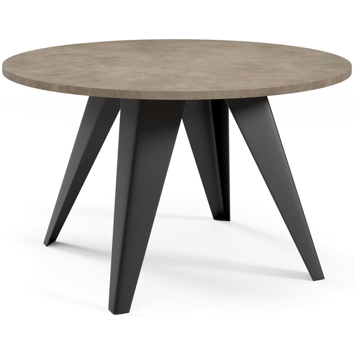 Stolik kawowy 75 cm okrągły Dominante dark grey chicago concrete do salonu