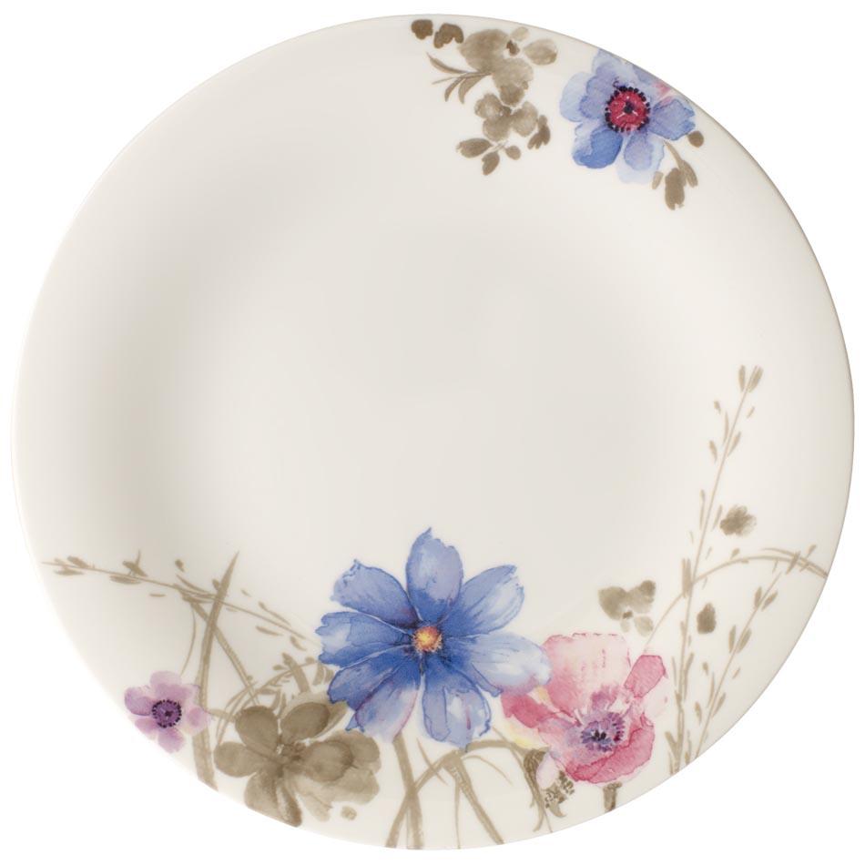 Talerz sałatkowy 21 cm Mariefleur Gris Villeroy & Boch biały do jadalni