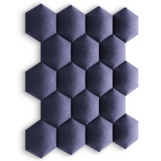 Panele tapicerowane 35x40 cm hexagon magic velvet lawendowy  - Miniaturka zdjęcia nr 6