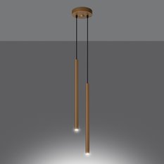 Lampa wisząca PASTELO 2 złota 118x15x15cm nowoczesna G9 do salonu - Miniaturka zdjęcia nr 3