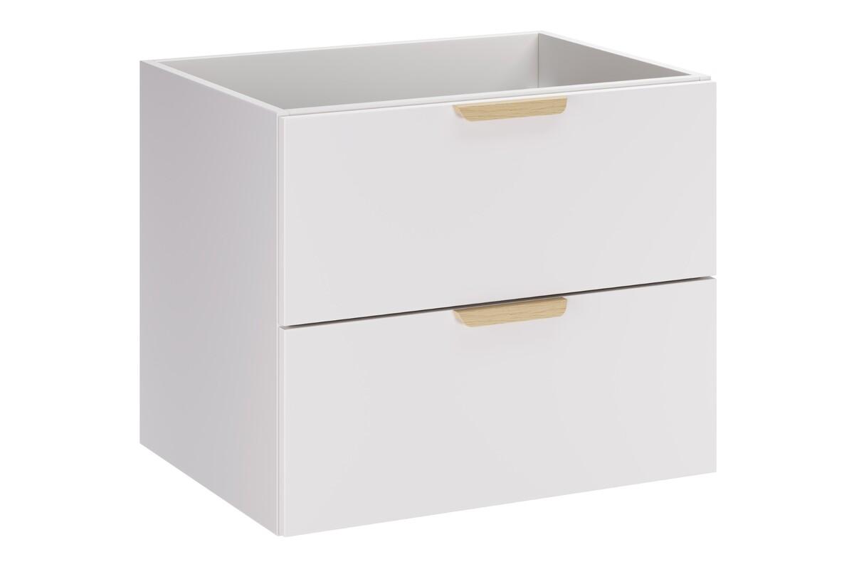 Szafka łazienkowa pod umywalkę 60 cm Aster White biała gładka do łazienki 