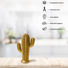 Świeca Cactus Gold Small - Miniaturka zdjęcia nr 2