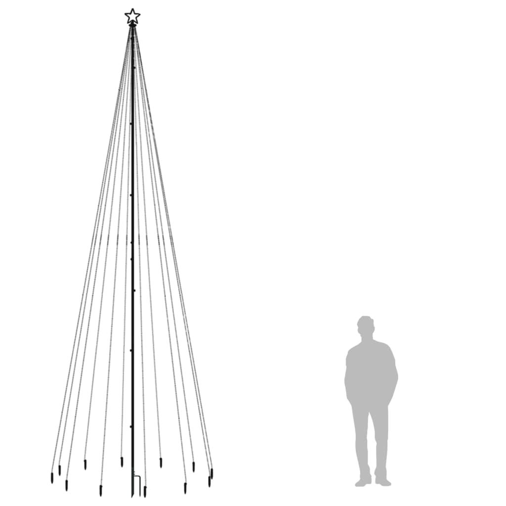 Choinka sztuczna 500 cm z kołkiem gruntowym 732 niebieskie LED świąteczna do ogrodu nr. 9