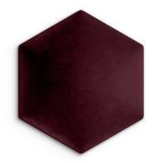 Panele tapicerowane 26x30 cm na ścianę hexagon bordowy - Miniaturka zdjęcia nr 2