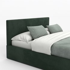 Łóżko tapicerowane do sypialni basic 120x200x88 cm podwójne z pojemnikiem butelkowa zieleń - Miniaturka zdjęcia nr 12