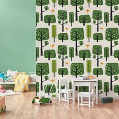 Tapeta, zielony las, do pokoju dziecka - Miniaturka zdjęcia nr 4