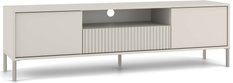 Szafka RTV KAMARO 47x164x40 cm  kaszmir beż lamele front ryflowany + klasyczny - Miniaturka zdjęcia nr 1