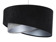 Lampa wisząca asymetryczna czarno-szaro srebrna do salonu sypialni biura  - Miniaturka zdjęcia nr 2