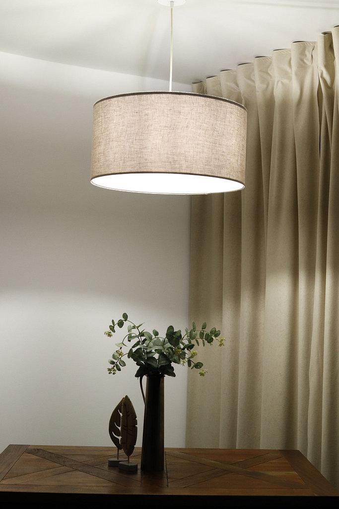 Lampa wisząca 40cm LEN LIGHT beżowa do salonu nr. 7