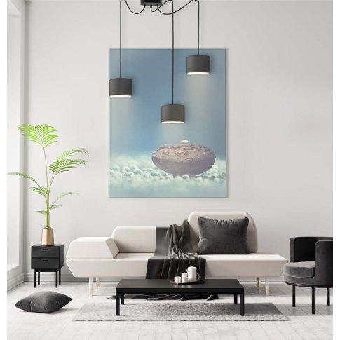 Lampa WAIKIKI 150 cm do sypialni salonu z abażurami czarna nr. 8