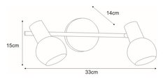 Kinkiet K-W9590/2 ALPINA 33x15x14 cm do salonu lub pokoju chrom - Miniaturka zdjęcia nr 2