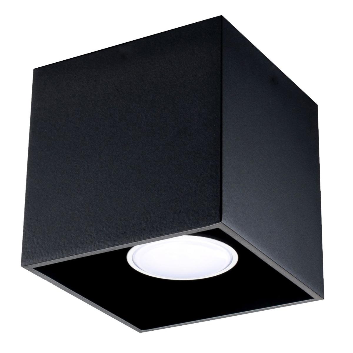 Plafon QUAD 1 czarny 10x10x10cm GU10 nowoczesna lampa do salonu