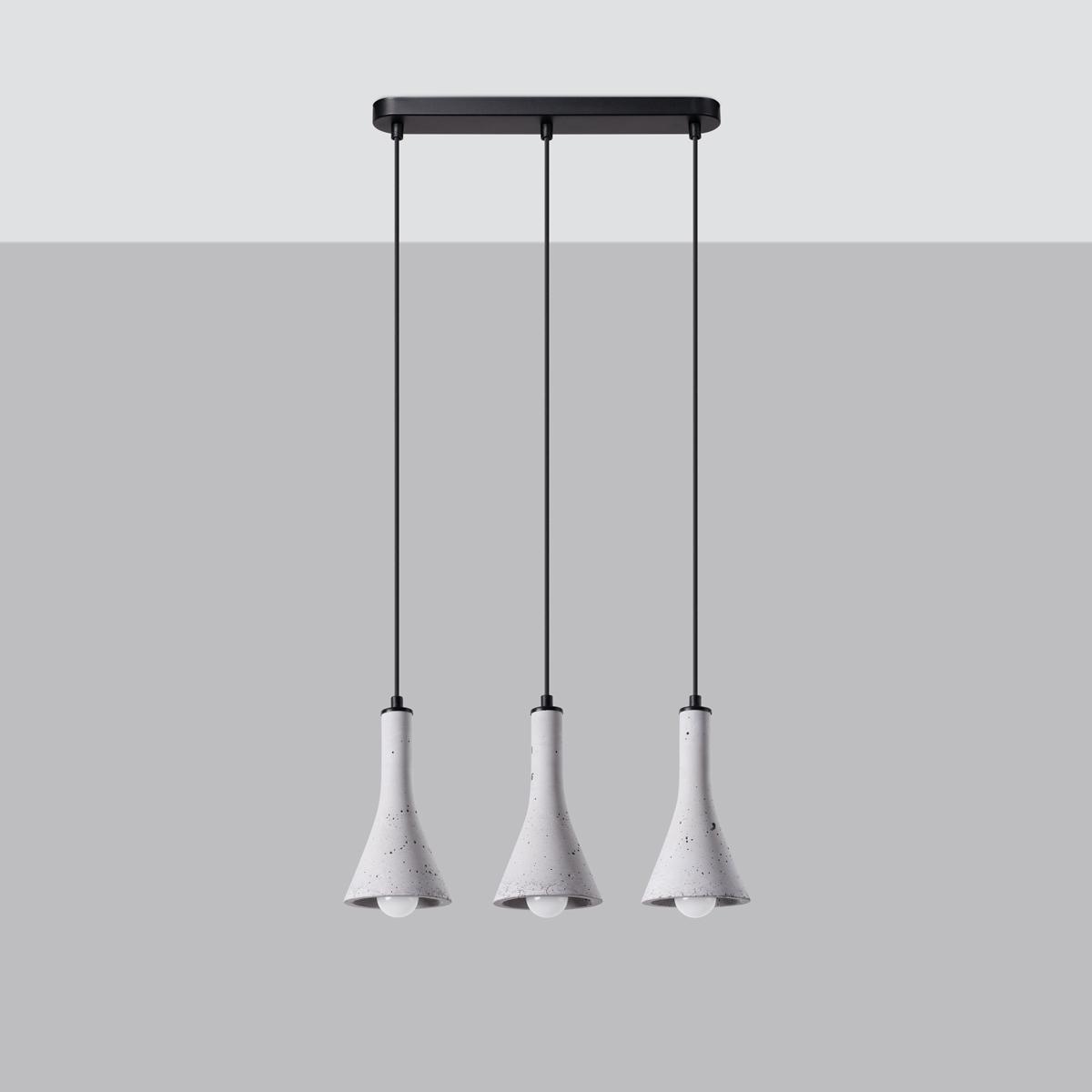 Lampa wisząca REA 3L beton 110x12x46cm nowoczesna E14 do salonu nr. 2